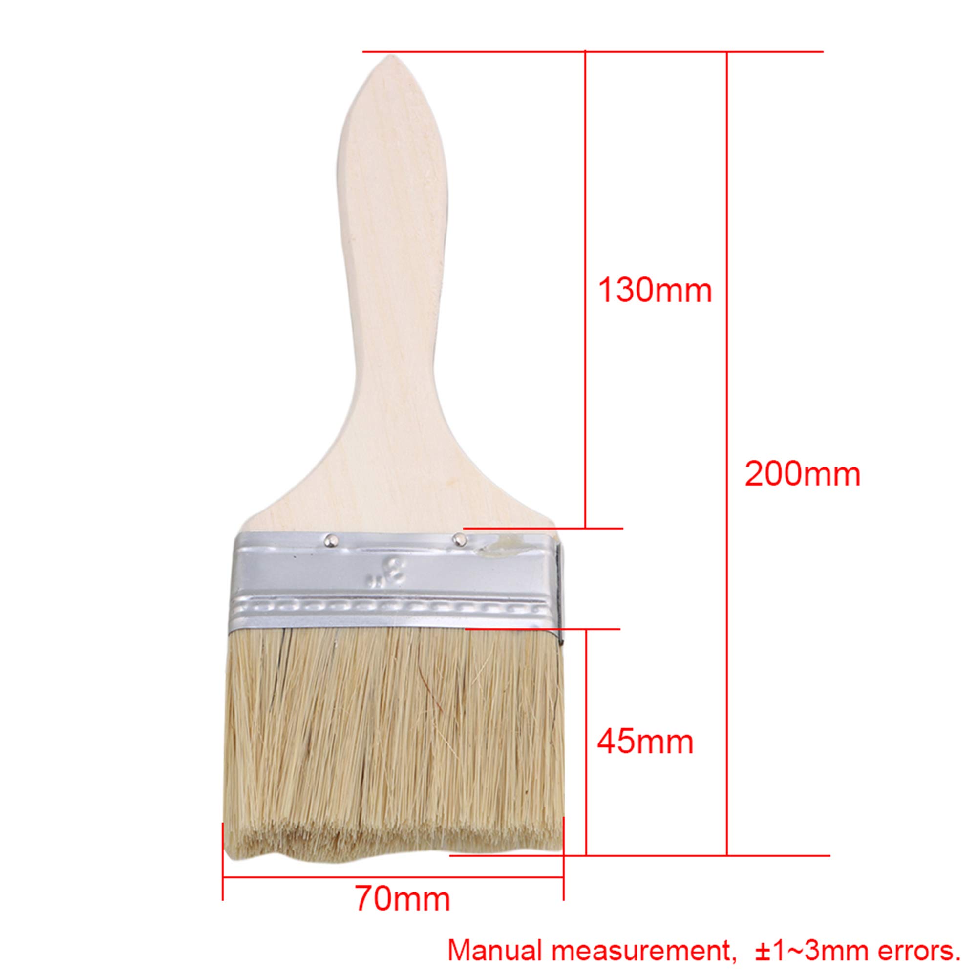 Juvale 50-Pack Of 1 Inch Chip Brushes - 7 Inch Total Length, Wood Handle, For Painting, Staining, Glue, Crafts & Home Repair