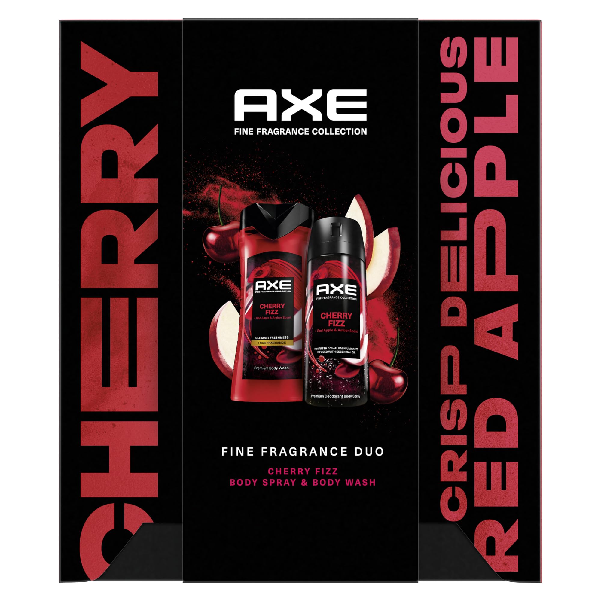 Axe Fine Fragrance Collection Geschenkset Cherry Fizz Pflegeset mit Bodyspray und Duschgel (150 ml + 225 ml)