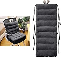 Vista 8 de ELFJOY Cojín para Silla de Oficina 100cm Cojín para Silla de Escritorio Cojín de Asiento con Soporte Lumbar Cojín para Silla de Descanso con Banda