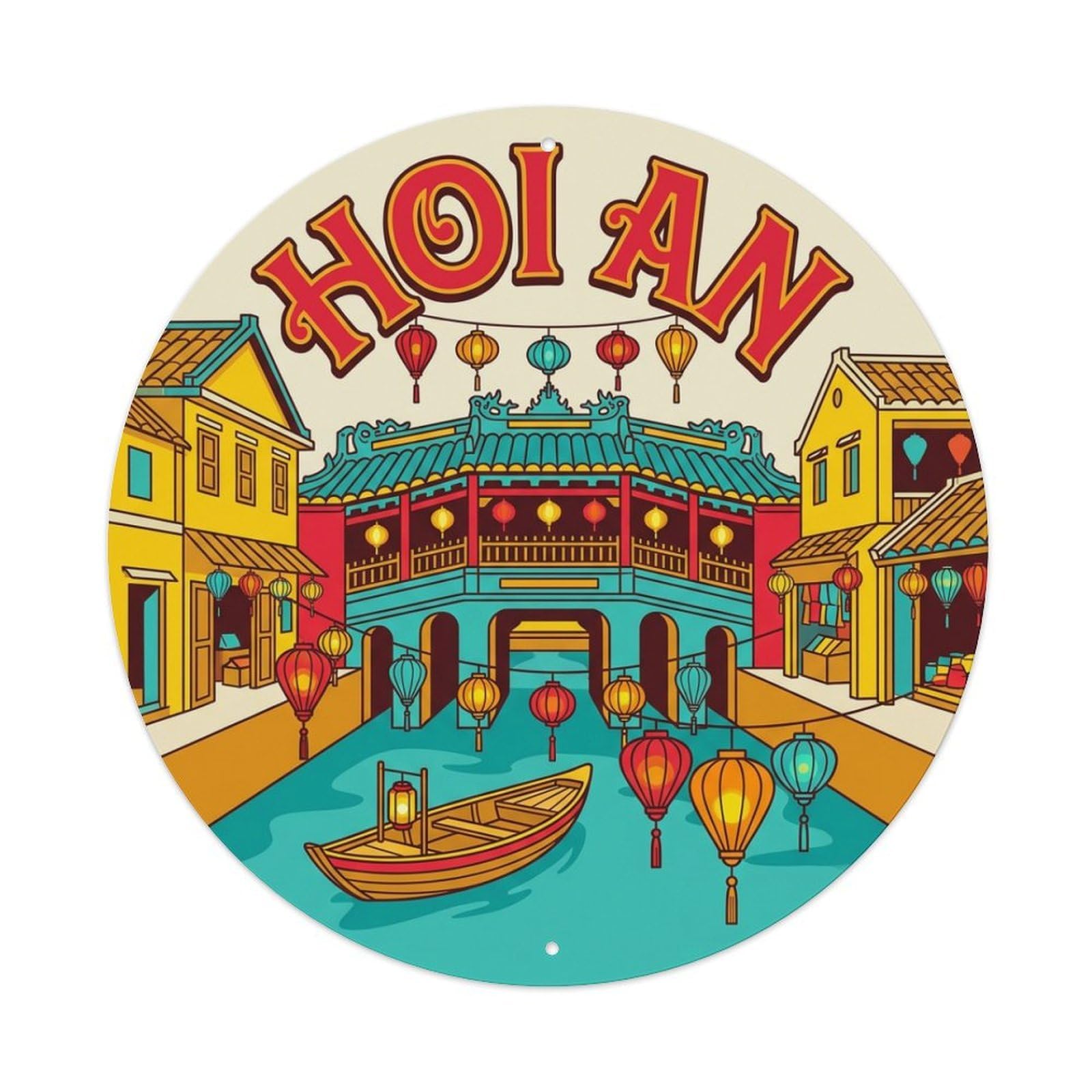 Xanthor Style Retro Travel Vietnam Hoi An 1 Metal Tin Sign