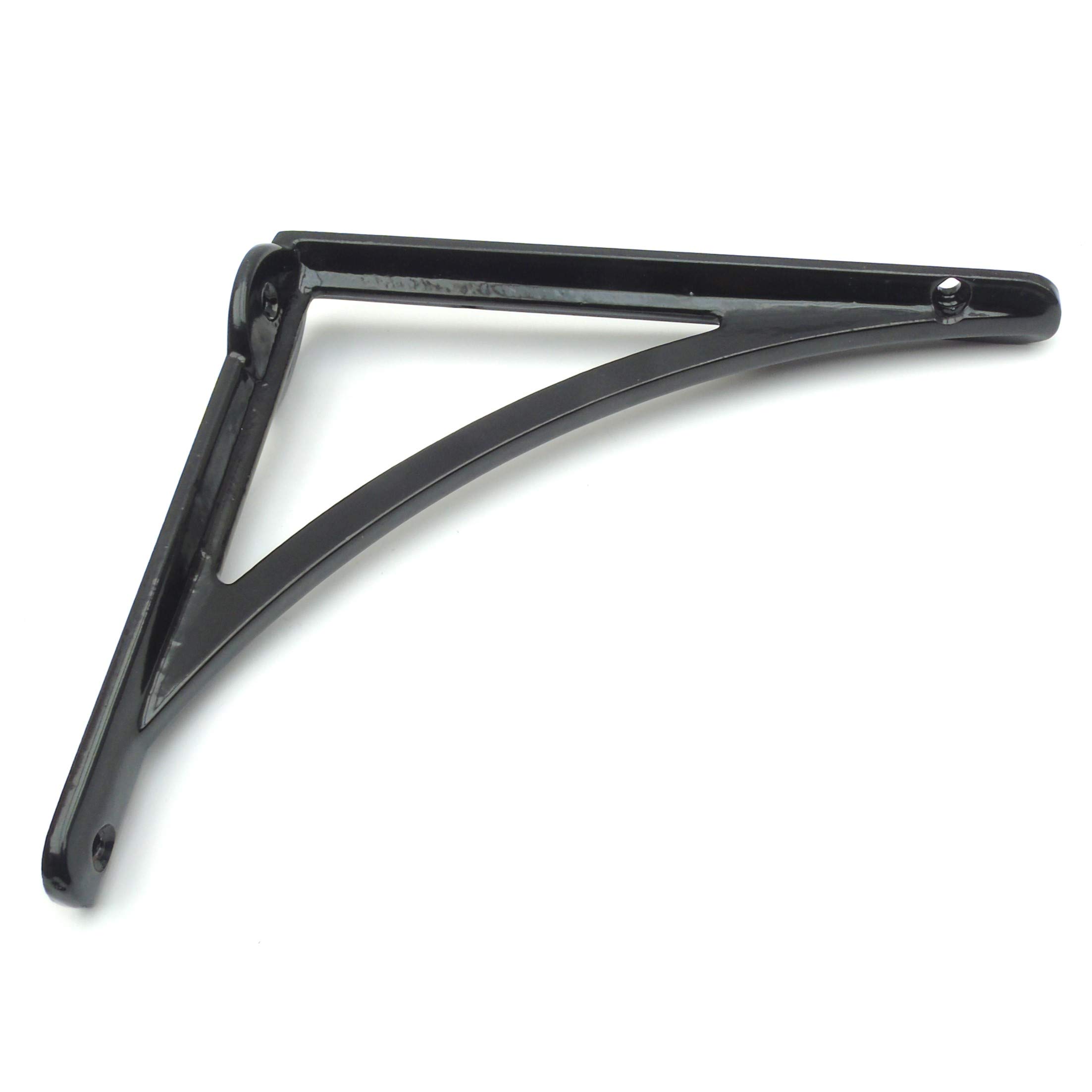 Jones & Grey Black 8X7 Antique Vintage Victorian Period Cast Metal Book Shelf Bracket Support (Black)