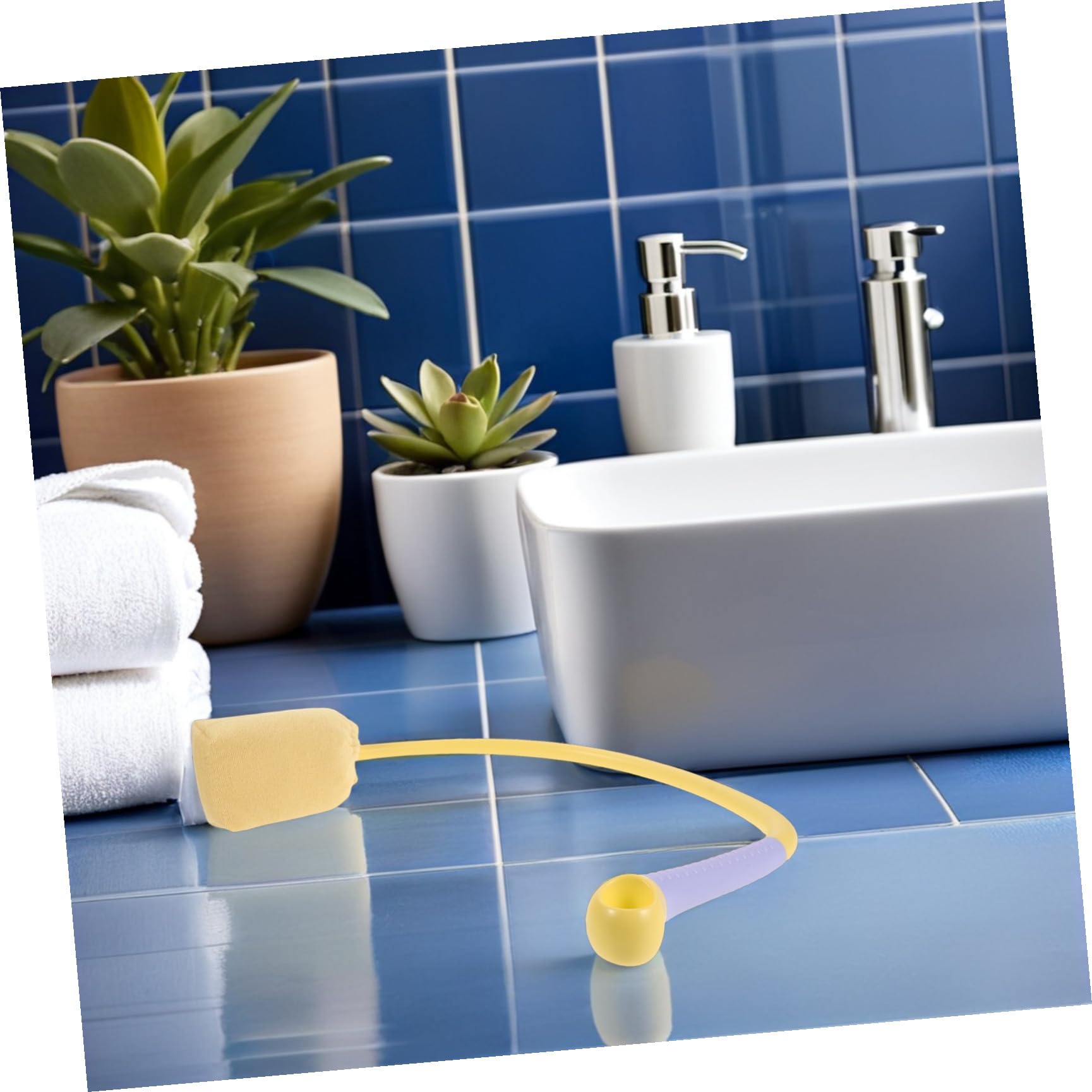 Cepillo de Ducha de Espalda en Forma, Mango Largo Ergonómico