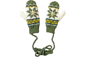 BIBITIME Handmade Crochet Snowflakes Knitted Mittens - Stay Cozy and Stylish in the Winter
