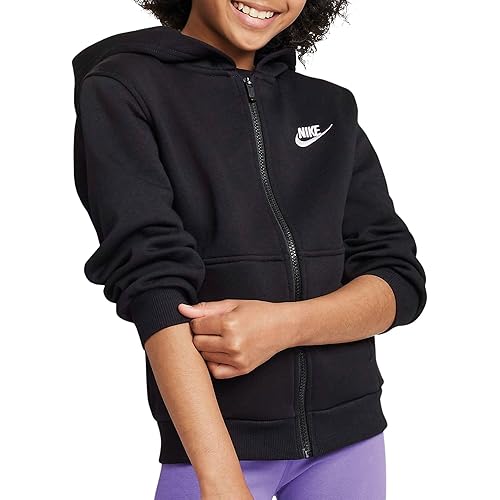 Nike Boy's NSW Club Fleece LBR Full Zip Hoodie (Little Kids/Big Kids)