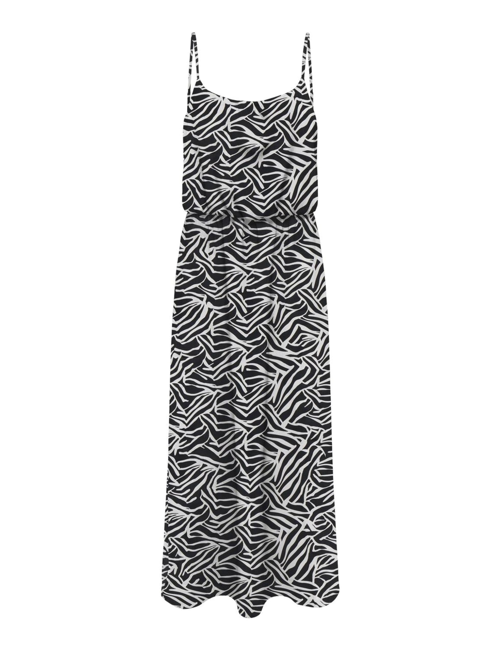 Onlnova Life Vis Strap Maxi Dress AOP, Black, 12