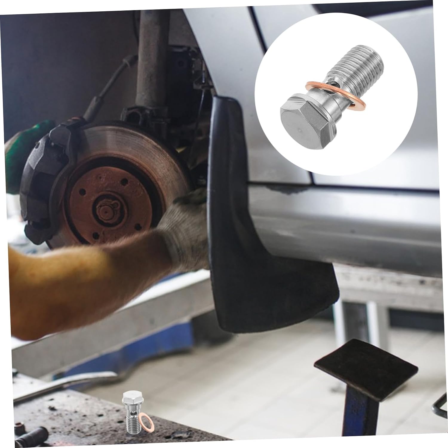 2pcs Stainless Steel Brake Caliper Bolt for Automotive Modification Lightweight Hollow Design Easy Installation Compatible Disc Brake Systems