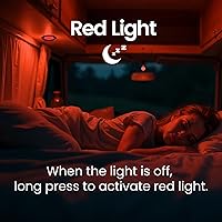 Vista 2 de Luces LED de 3 pulgadas de 12 V con interruptor integrado interior bicolor rojo de 12 voltios, luz de disco LED de aluminio completo regulable