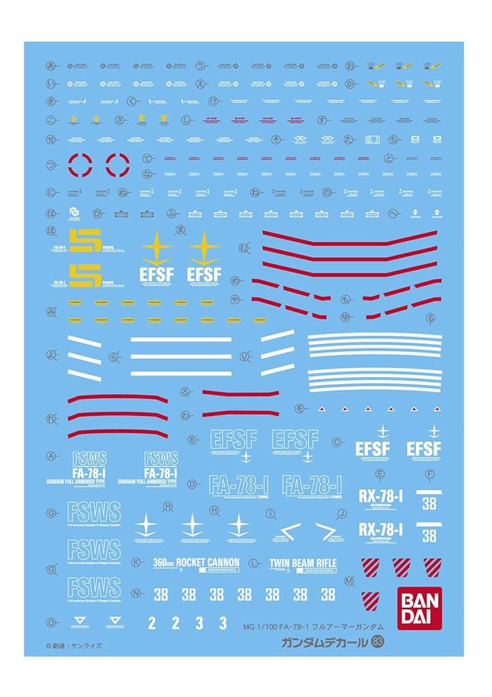 Z*Y様 ＭＧ 1/100 フルアーマーガンダム(ガンダムデカール付) Amazon | ガンダムデカール MG 1/100 FA-78-1 フルアーマー