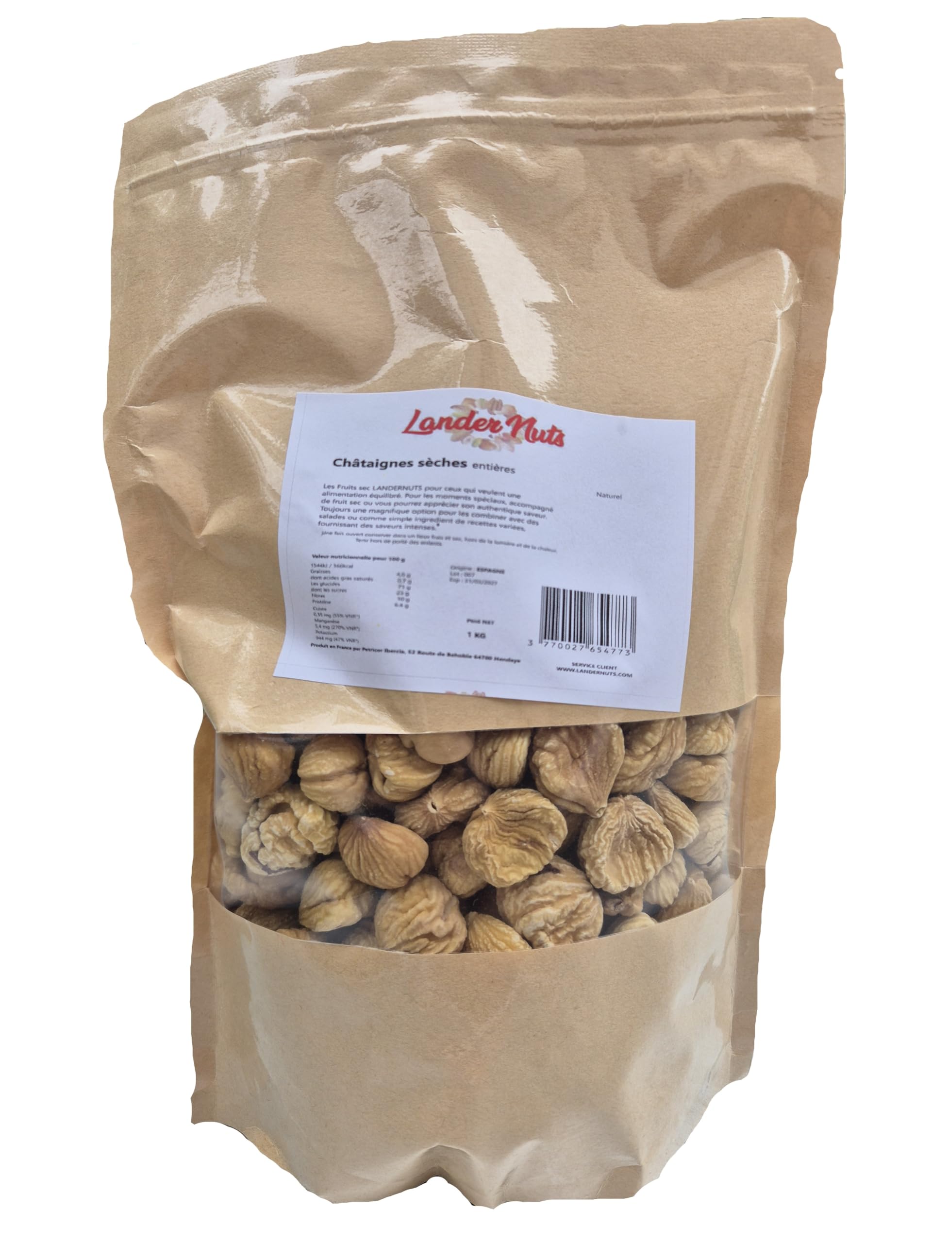 Chataigne séché 1 KG landernuts