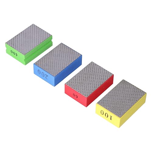 Miniatura 4 de 4 unids almohadillas de pulido a mano espuma trasera para baldosas de cerámica piedra pulido pulido recorte desbarbado 60 100 200 400 grano