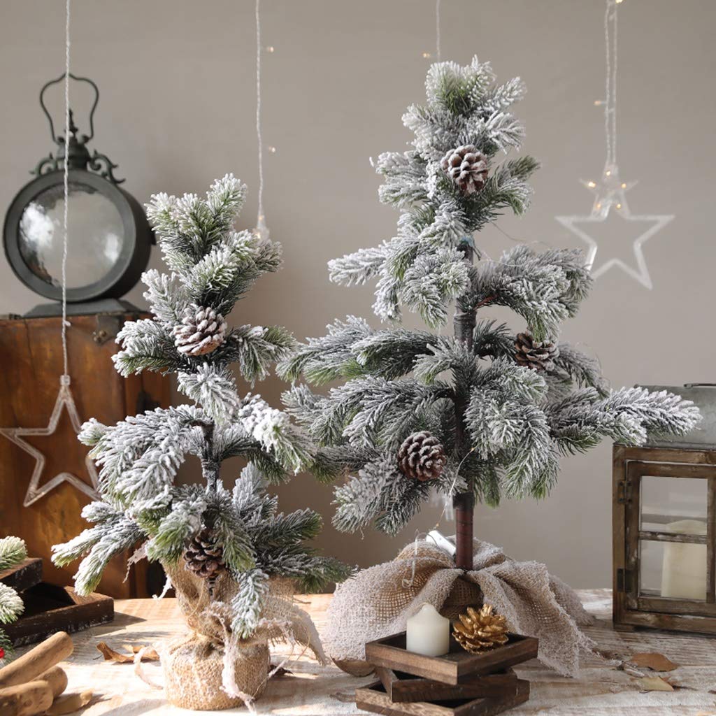 Christmas gifts Spadający śnieg jodła drzewo flokowanie białego płatka śniegu mini choinki desktop ozdoby świąteczne dekoracje christmas ornament decoration (Rozmiar : 75cm)