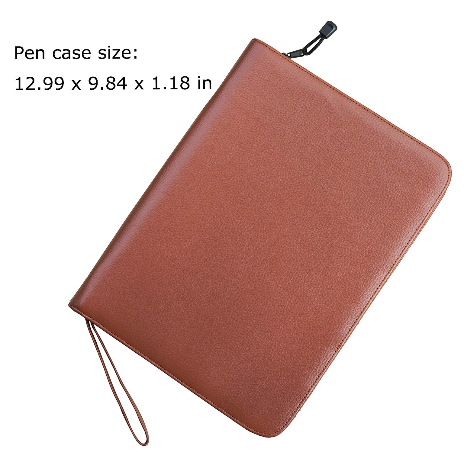 Amazon.co.jp: 万年筆/ローラーボールペン用本革ペンケース、46本用