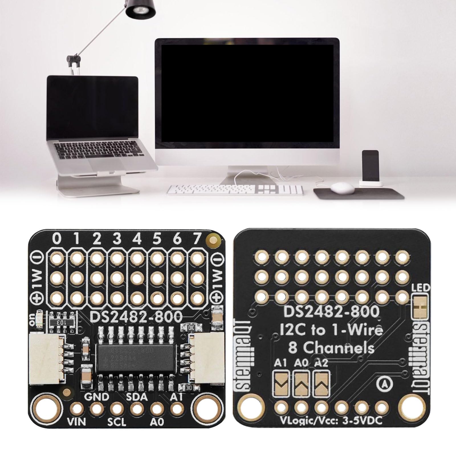 I2C 1Wire Development Board 8 Condotti Impostazione Flessibile Costruito in Pull Up Impedore Componente Indirizzo Configurabile