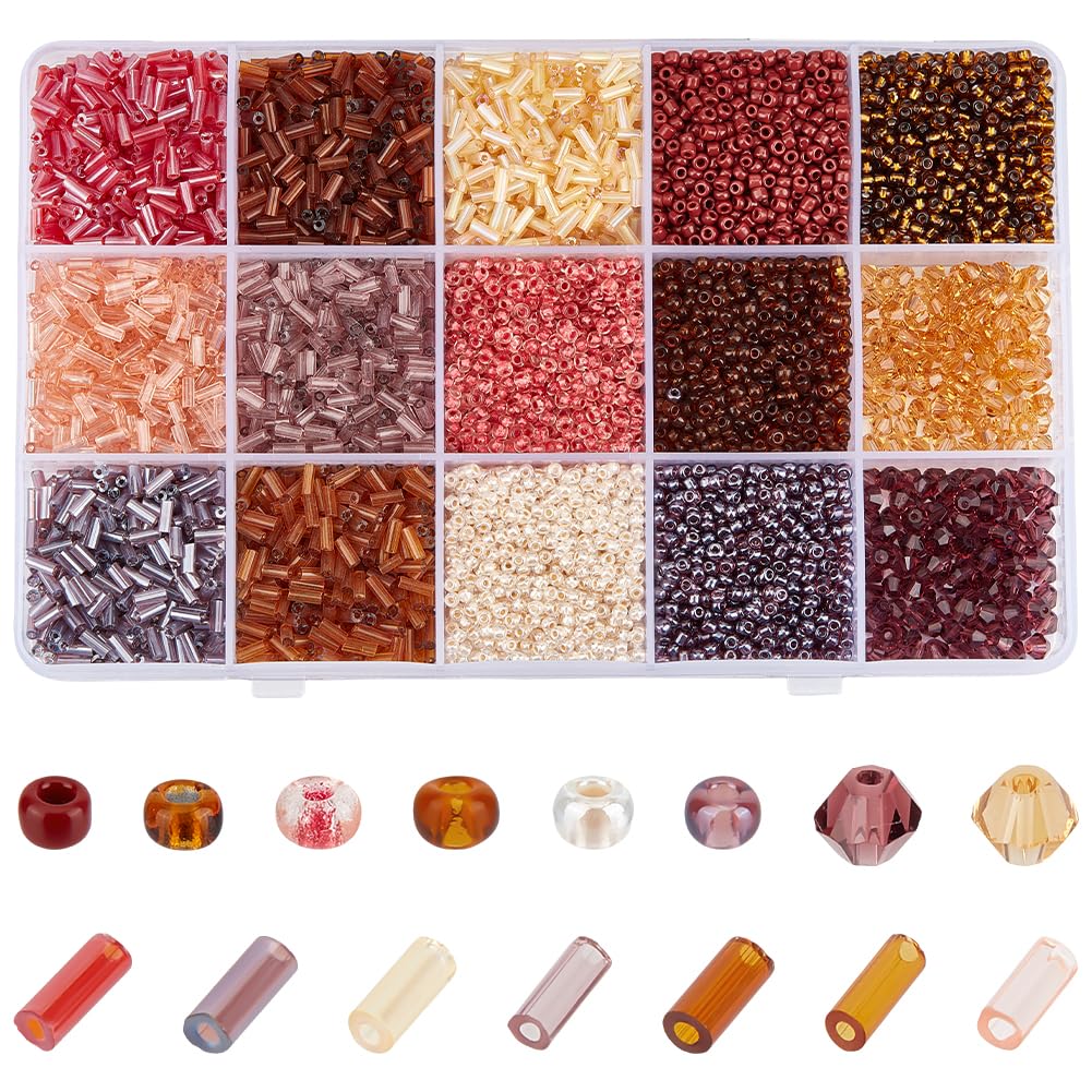 Perles tubulaires en verre de 2 mm et perles d'espacement pour enfilage bracelet