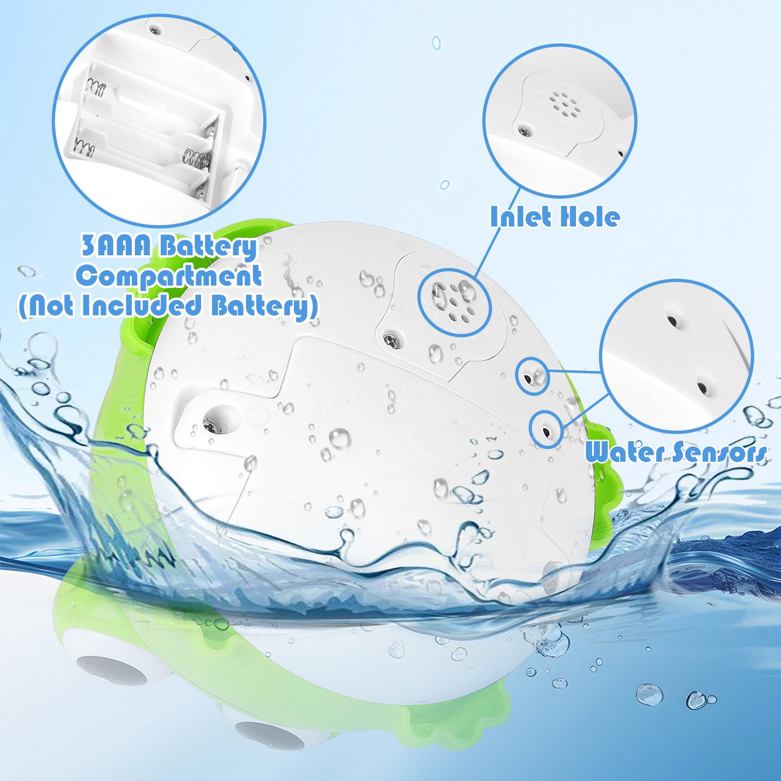 Withosent Giochi Bagnetto Neonato, Rana Giochi Vasca da Bagno Bambini Spruzzo d'Acqua Automatico, Giochi per Bagnetto con luce a LED, Giocattoli da o Piscina per 1 - 6 Anno