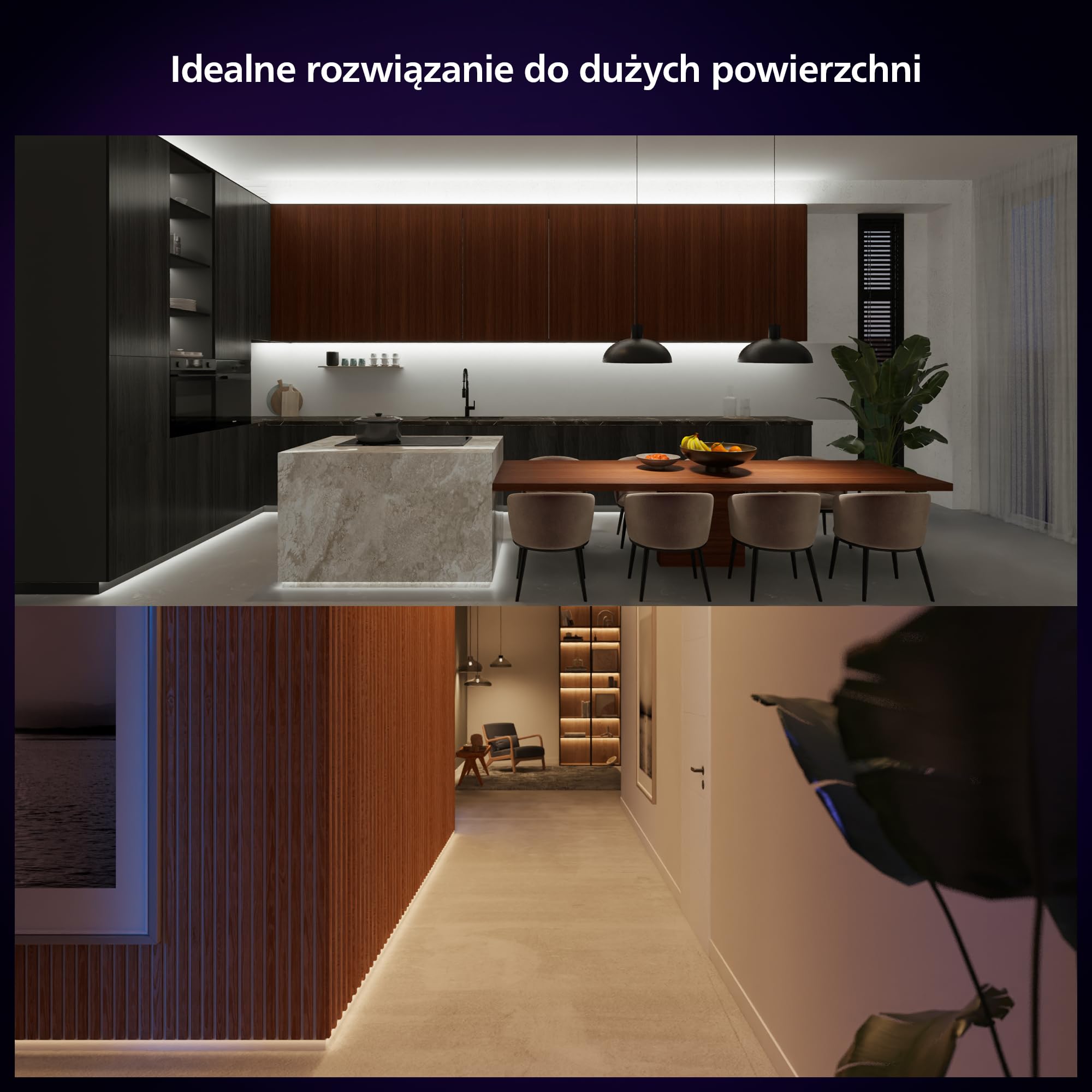Philips Hue Taśma LED (1 opakowanie) 3m- Pasek LED Sterowany za Pomocą Aplikacji Hue - Taśma LEDowa Współpracująca z Amazon Alexa, Google Assistant i Apple HomeKit