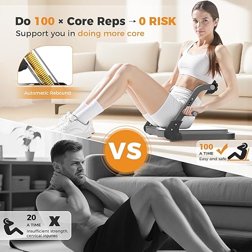 Miniatura 4 de Ab Machine,Sit Up Exercise Equipment& Core Machine, Workout Equipment,Adjustable Ab Trainer with 3 Resistance Levels and Removable Auxiliary