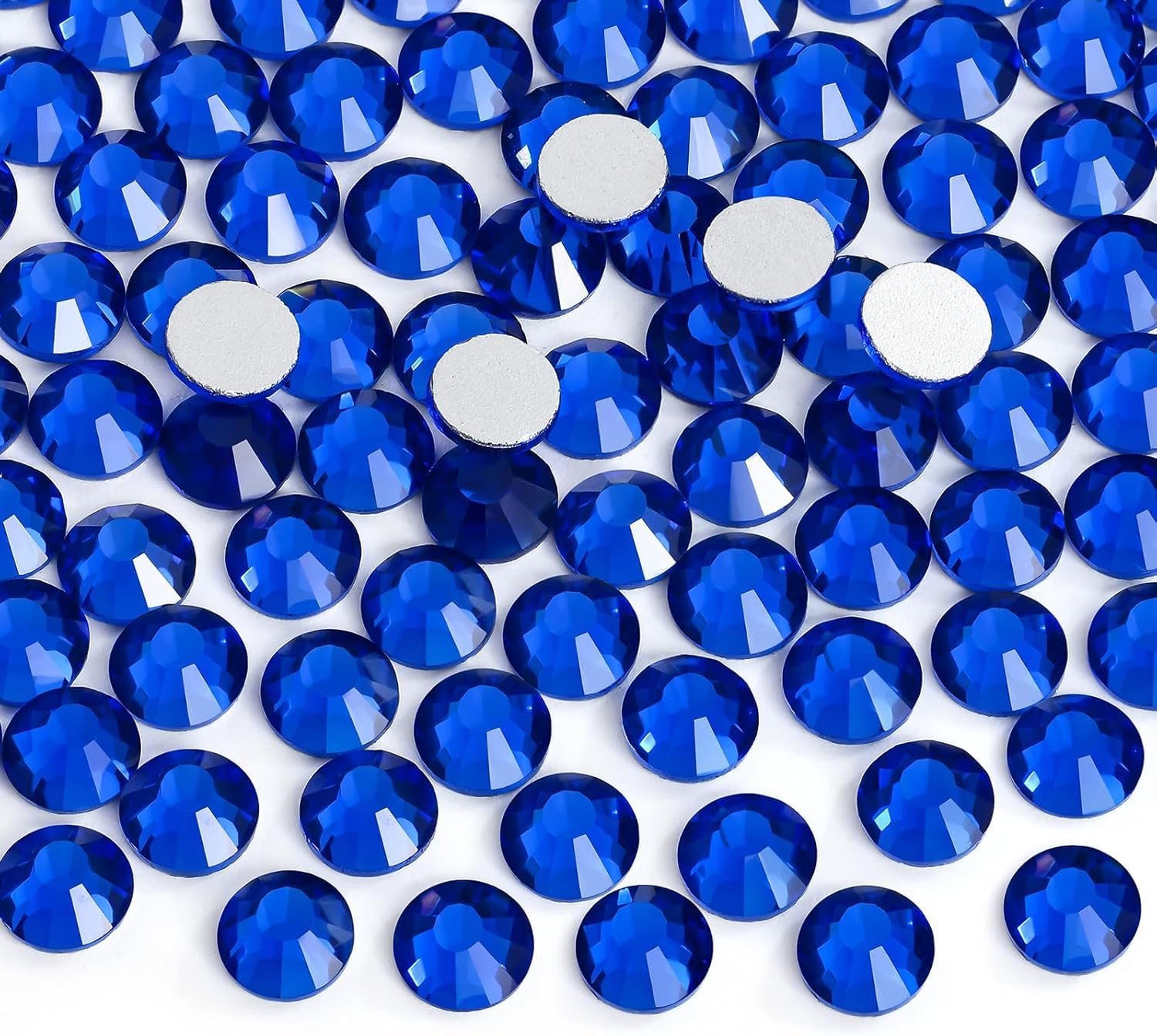 Jollin Crystal Flatback Rhinestones Gems for Crafts 7.2mm SS34, Sapphire