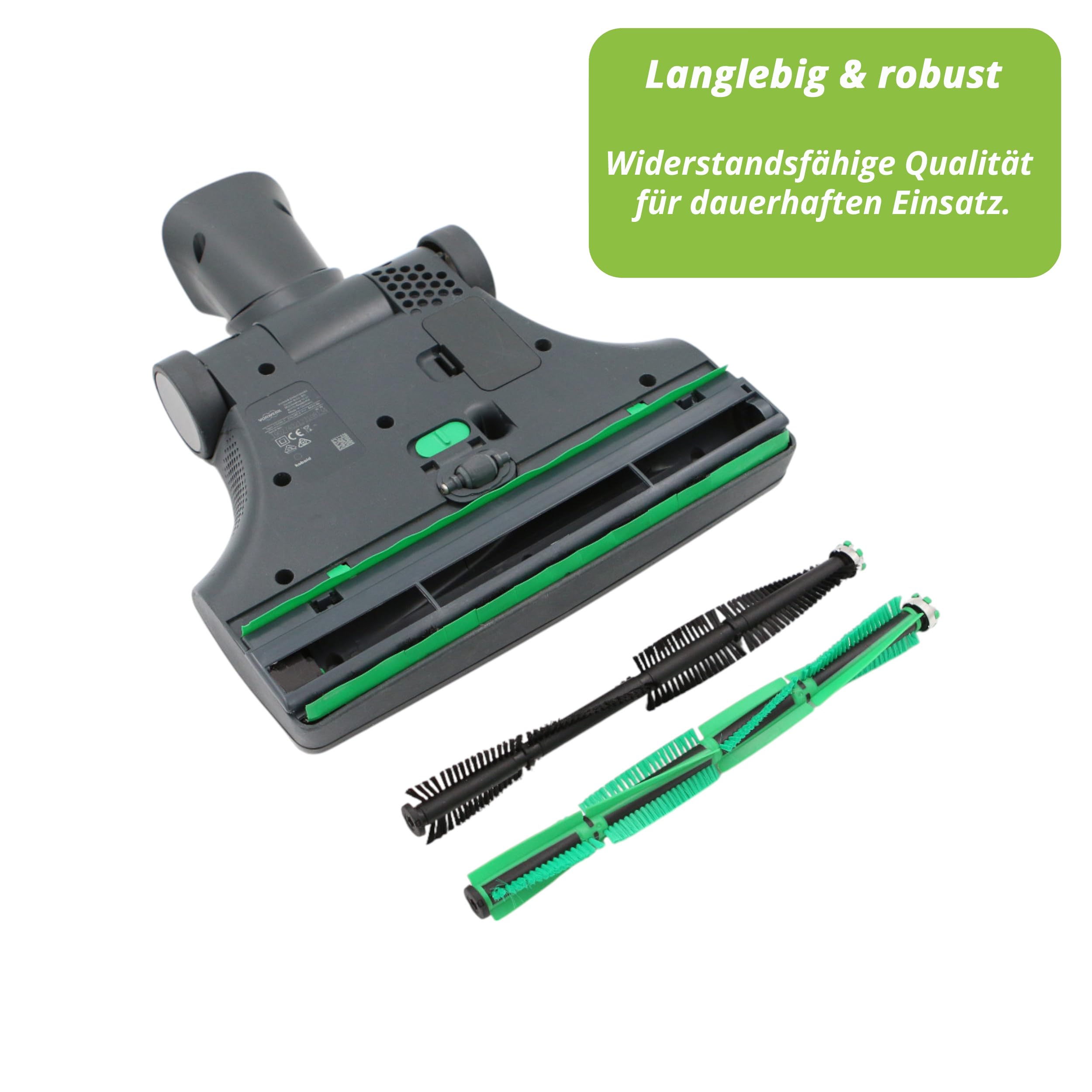 Staubsaugerladen.de Premium 2-Teiliges Set Tierhaarbürste, Rundbürste, Staubsauger-Bürste kompatibel mit Vorwerk Kobold Elektrobürste EB-400, Bürste, Ersatz-Teil, Zubehör, Walzen, Teppichbürste