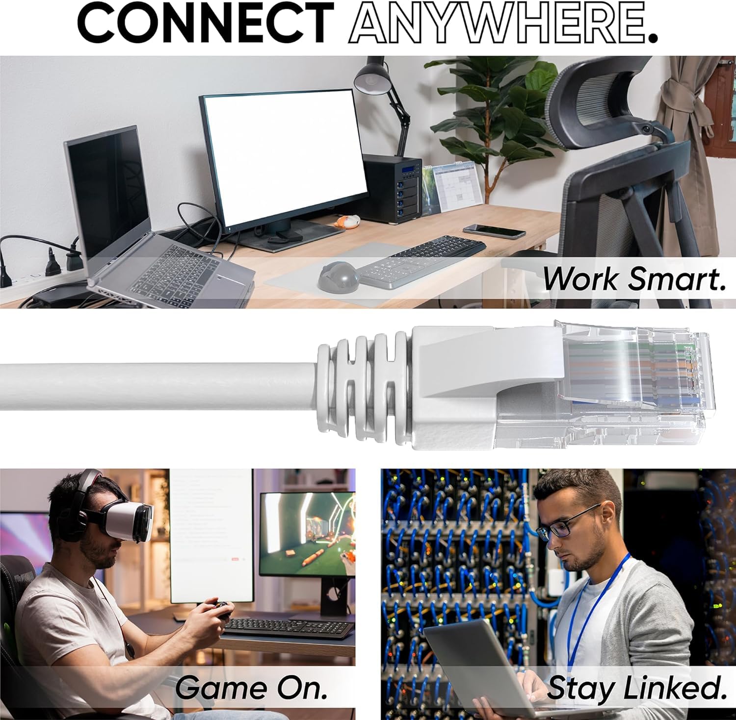 Cavo Ethernet Cat 5E da 100m Bulk Cabel, Cavo di Rete LAN Cat 5E ad Alta Velocità Per Connessione Internet Veloce 1 Gbps – 100 MHz AWG24 Cavo in Comoda Scatola | Cavo UTP CCA (100 Metri, Grigio)