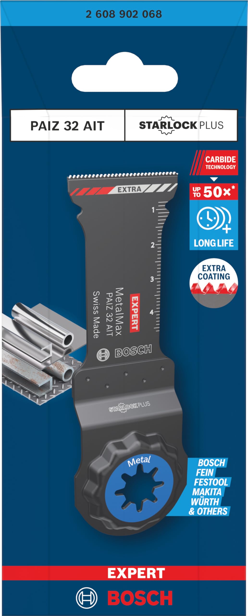 Bosch 1x Lame de scie pour coupe plongeante EXPERT MetalMax PAIZ 32 AIT (pour Acier, Acier inoxydable, Largeur mm, Professional Accessoire Outil multifonction)