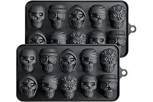 JETKONG Skull Molds for Jelly, Pack of 2