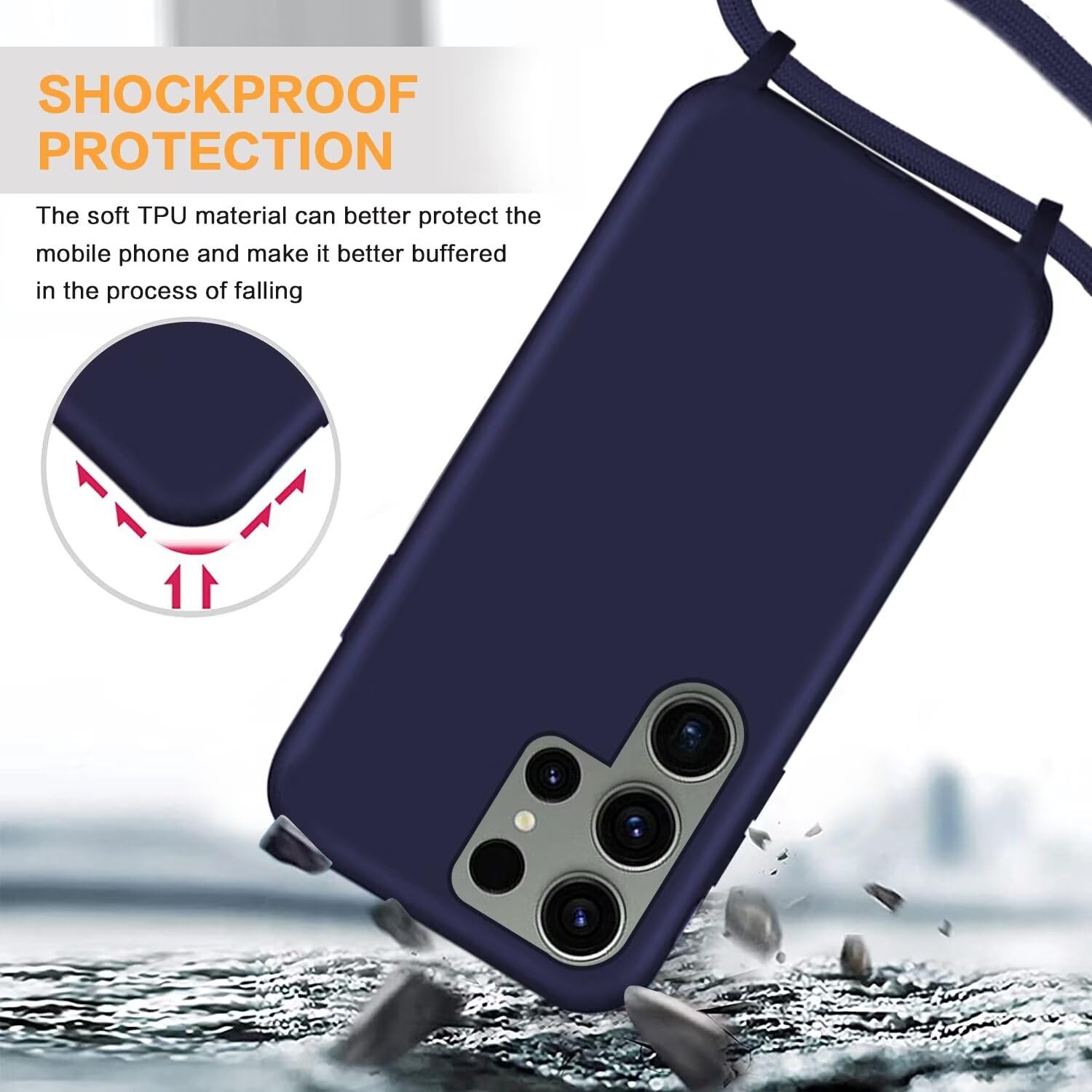 Custodia Girocollo Per Xiaomi Poco C65 / Redmi 13C 4G - Cover Tracolla In Silicone TPU Trasparente, Antiurto, Con Cordino Regolabile - Pratica E Di Moda - 2