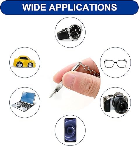 Miniatura 3 de Bewudy 5 mini destornilladores de lentes, 3 en 1, kit de reparación de destornilladores multifunción para gafas, destornillador pequeño para ajuste
