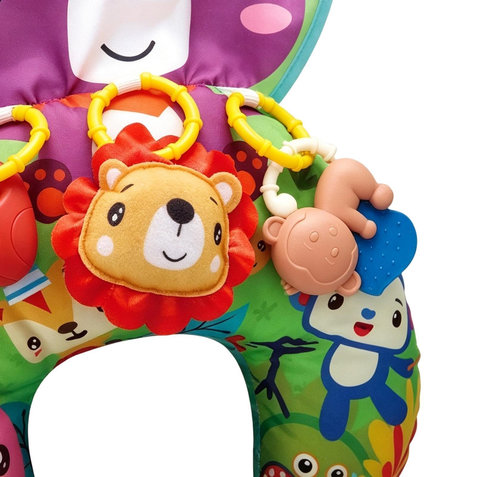 Cuscino per sedersi, cuscino di supporto rotolabile, con 45,6 x 31,8 x 10 cm, cuscino per allenamento da pavimento, per bambini, equilibrio morbido e per il movimento, design comfort minimo