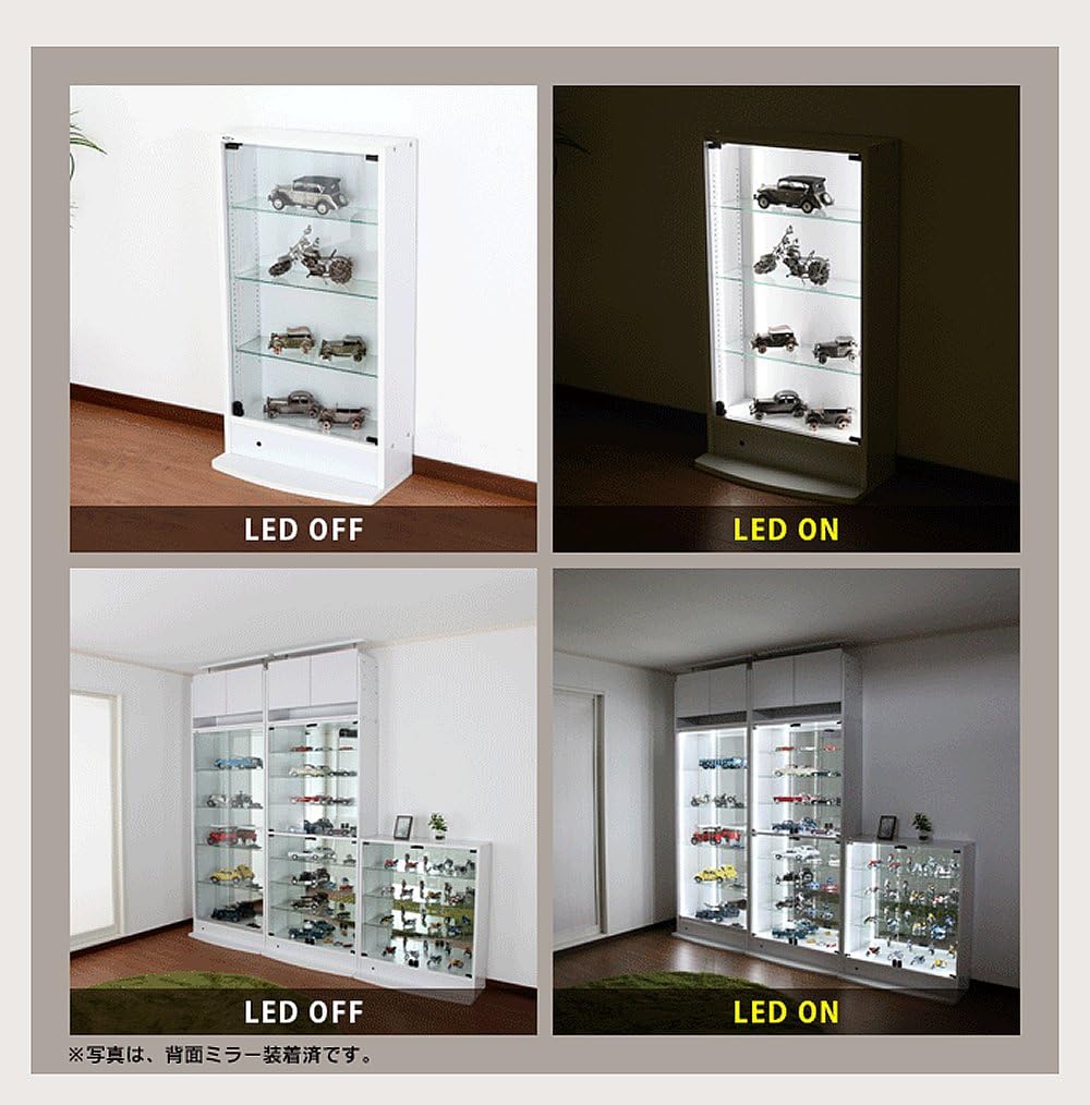 送料無料 JAJAN コレクション ガラスショーケース 鍵付き 黒 251106