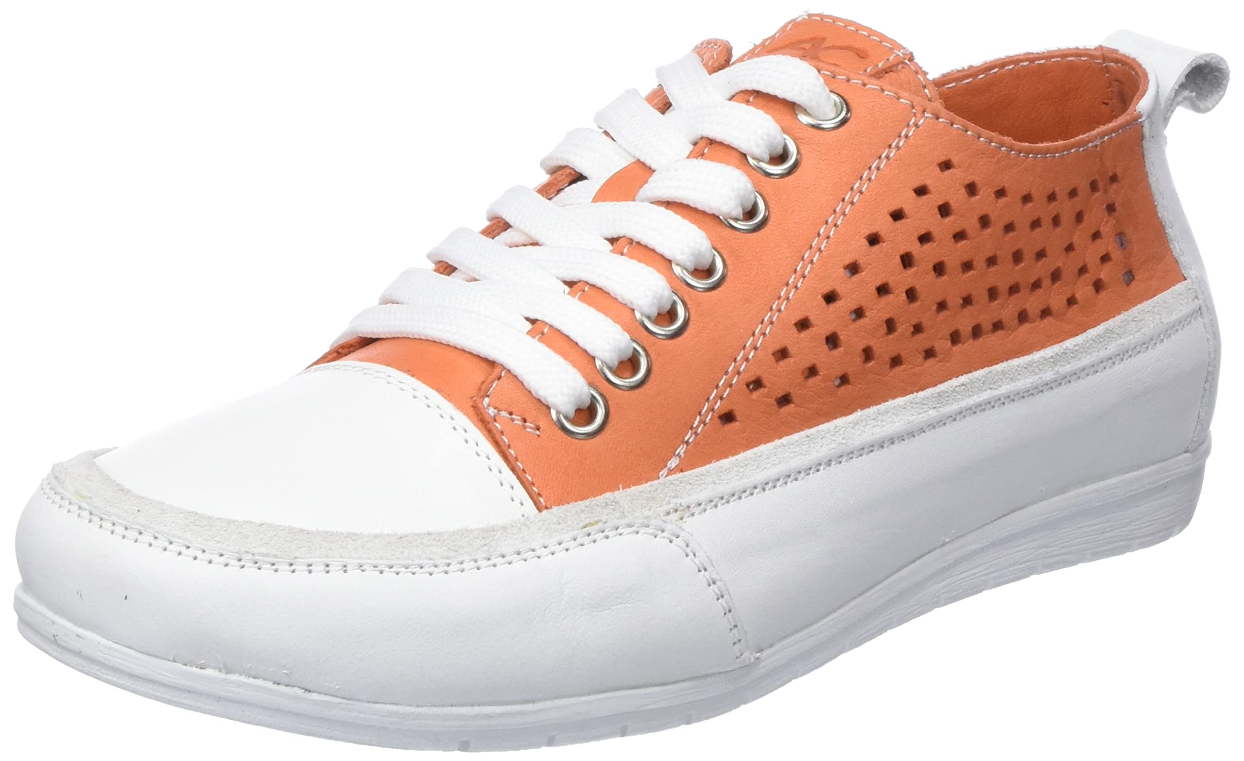Andrea Conti Women's Trainers, Papaya/White, 38 EU, Papaya White, 6 UK