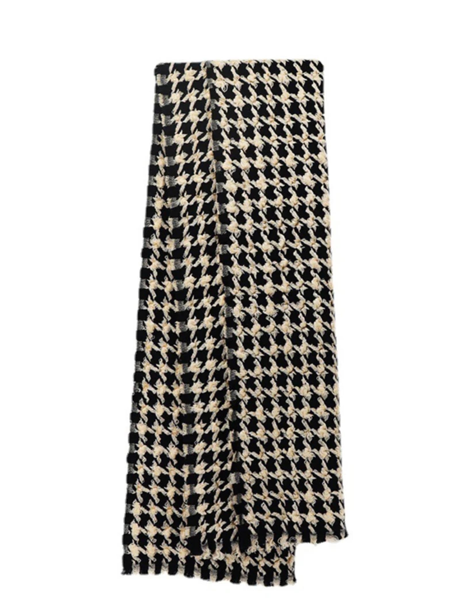 Schals Tücher Halstuch Scarf Frauen Schal Herbst Winter Vintage Hahnentritt Scarve Warm Femme Foulard Wrap Schal