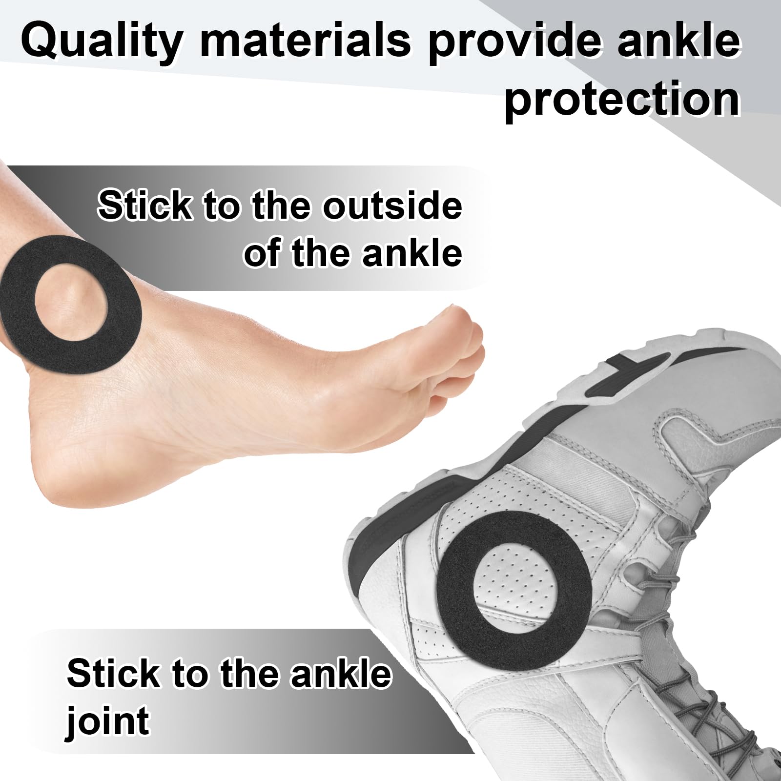 Cuscinetti Per Scarponi Da Sci - 10 Pezzi Autoadesivi In Schiuma EVA, Riducono Sollevamento Tallone E Dolore Caviglia, Nero - Foto 6