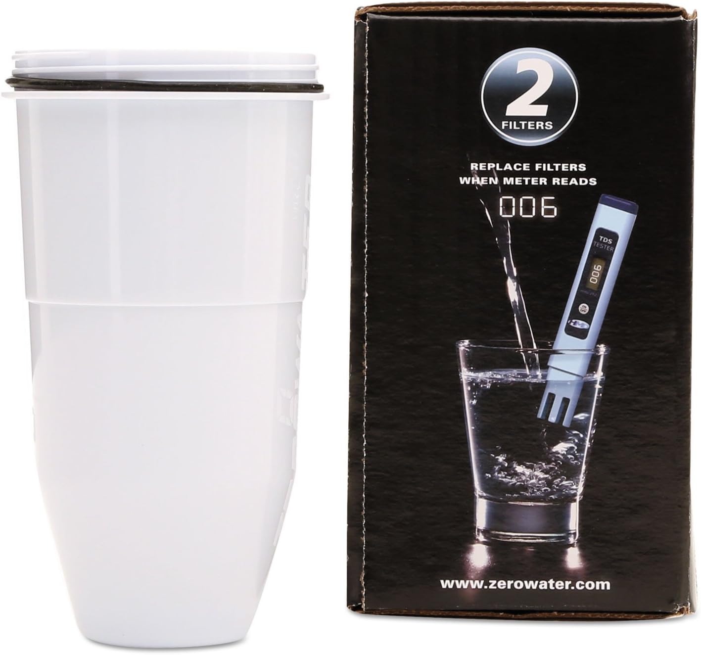 Avanti ZR017 ZeroWater Replacement Filtering Bottle Filter, 2/Pack