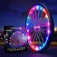 Vista 19 de Activ Life Luces LED para rueda de bicicleta con pilas incluidas. Obtén 100% más brillantes y visibles desde todos los ángulos para la máxima