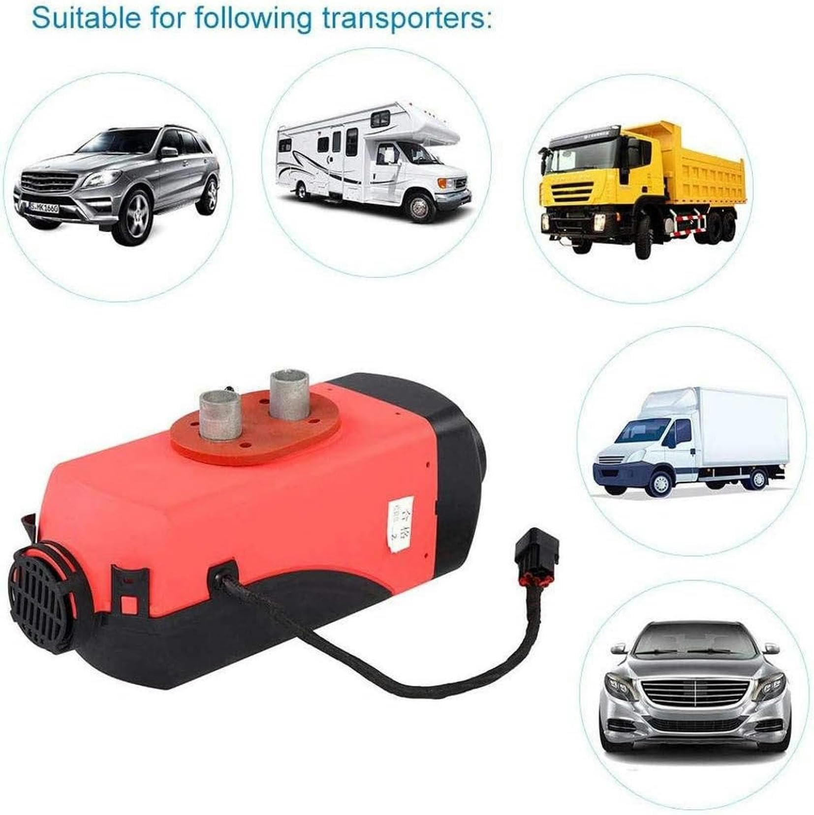 Calentador Diesel, DC 12V 5KW/8KW Diesel Aire Estacionamiento Calentador W/Silenciador por RV Casa Rodante Remolque Camiones Los Barcos~/