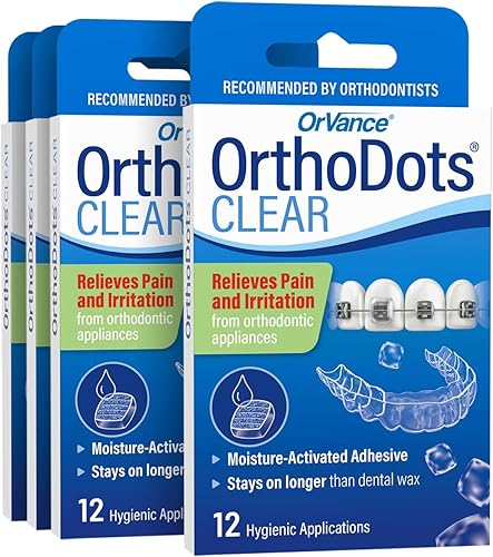 Cera dental OrthoDots transparente con humedad activada de silicona alternativa para el dolor causado por los aparatos de ortodoncia se adhiere