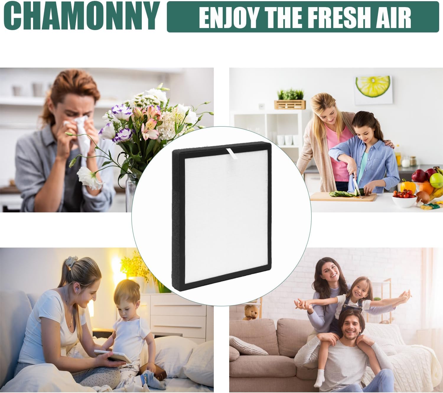 TZ-K2 Filter Replacement, Compatible with ToLife TZ-K2 Air Purifier, 3-in-1 H13 True HEPA Filter, Activated Carbon and Pre-filter, TZ-K2-A, 2Pack - Image 6