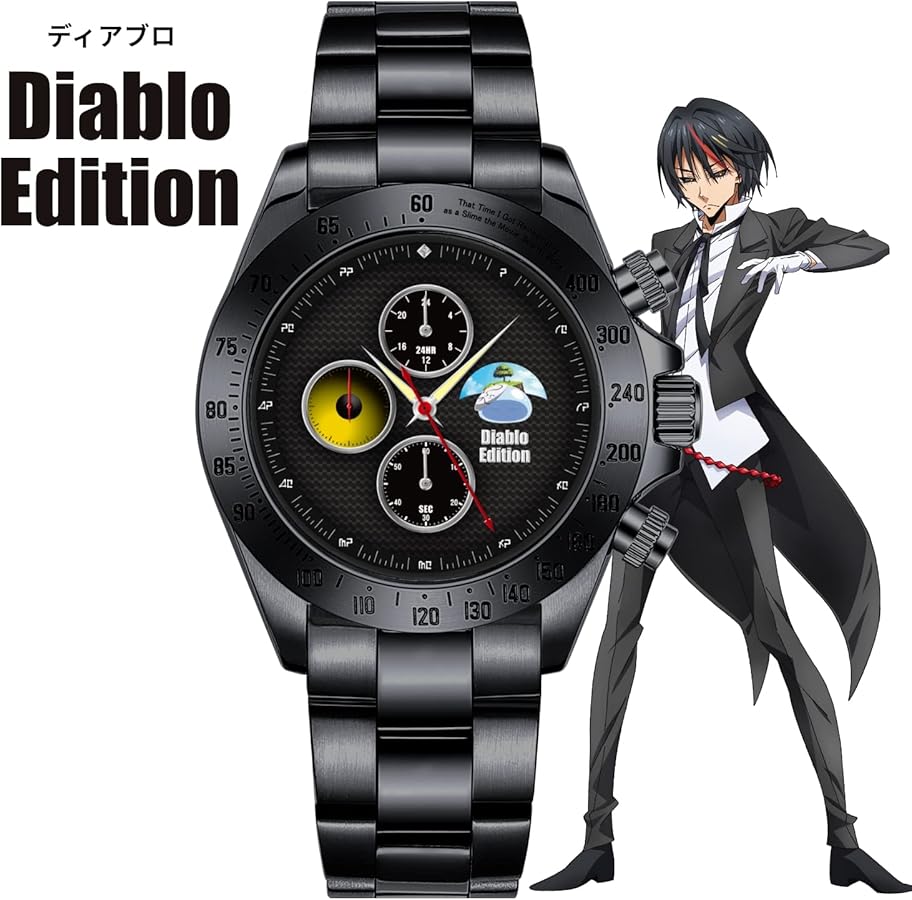 劇場版転生したらスライムだった件サン&ムーンクロノグラフ腕時計 Amazon.co.jp: [転生したらスライムだった件] 腕時計 クロノグラフ