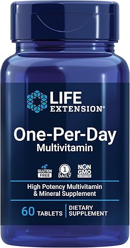 Life Extension Multivitamínico Una-Por-Día – Repleto de Más de 25 Vitaminas, Minerales y Extractos de Plantas, Quercetina, Folato 5-MTHF y Más –