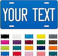 Vista 16 de Excelmark Vanity - Placa de matrícula personalizada para exhibiciones de automóviles, placa de aluminio personalizada (negro)