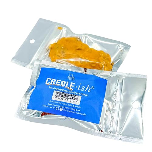 Grandes Creole ish Original praliné pecanas dulces dulces auténticas de Nueva Orleans, sabores cajún, certificado de Luisiana, influencia francesa,