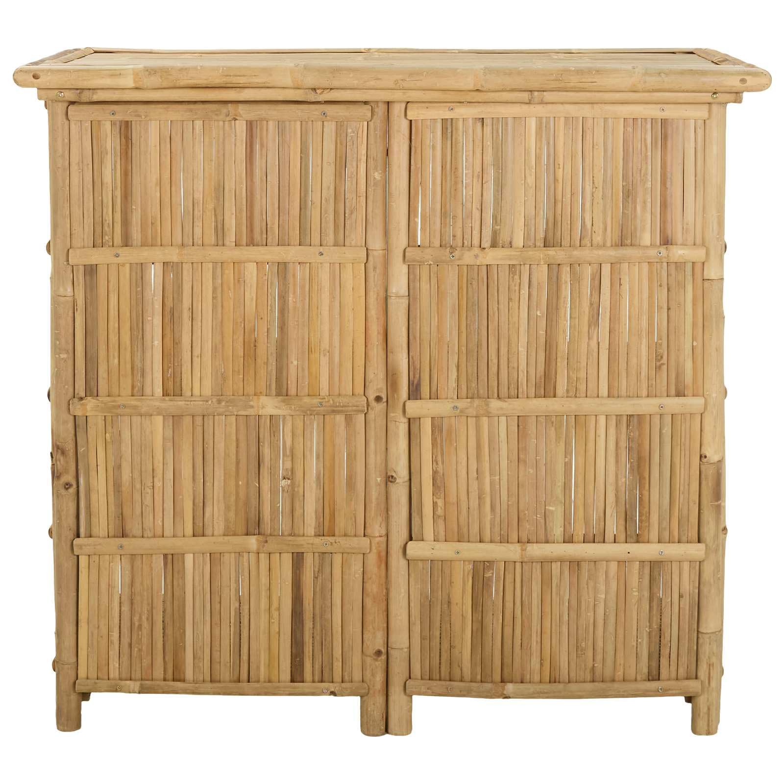 vidaXL Outdoor Bartisch Natur 115 x 55 x 105 cm Bambus, Stylischer Bar-Tisch, robust für Sommerpartys, Gartenfest, umweltfreundliches Design, minimalistisch und chic