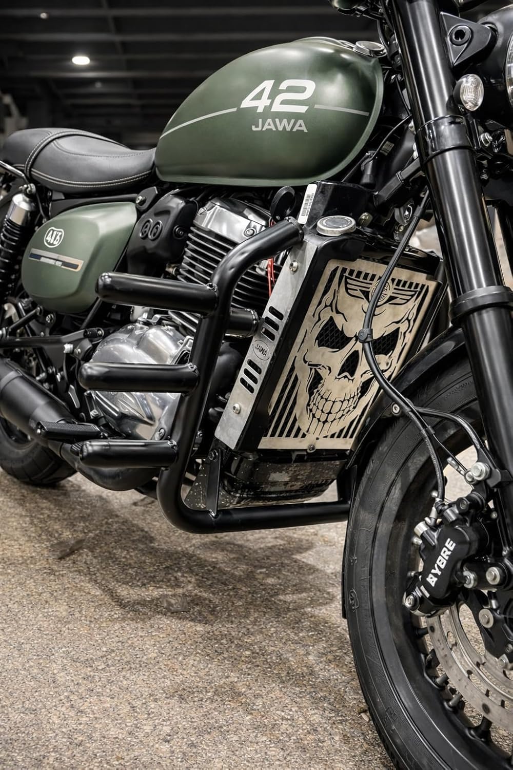 Matte Black 3-Rod Engine & Leg Guard – Compatible with Jawa & Yezdi (2025-26) Models (42, 42FJ, Perak, Bobber, Classic 350, Roadster-image-42