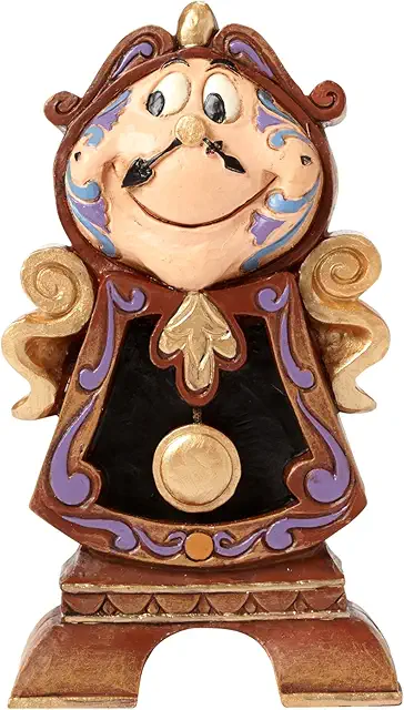 Jim Shore Cogsworth Beauty and the Beast Figurine - Hand Painted Collectible