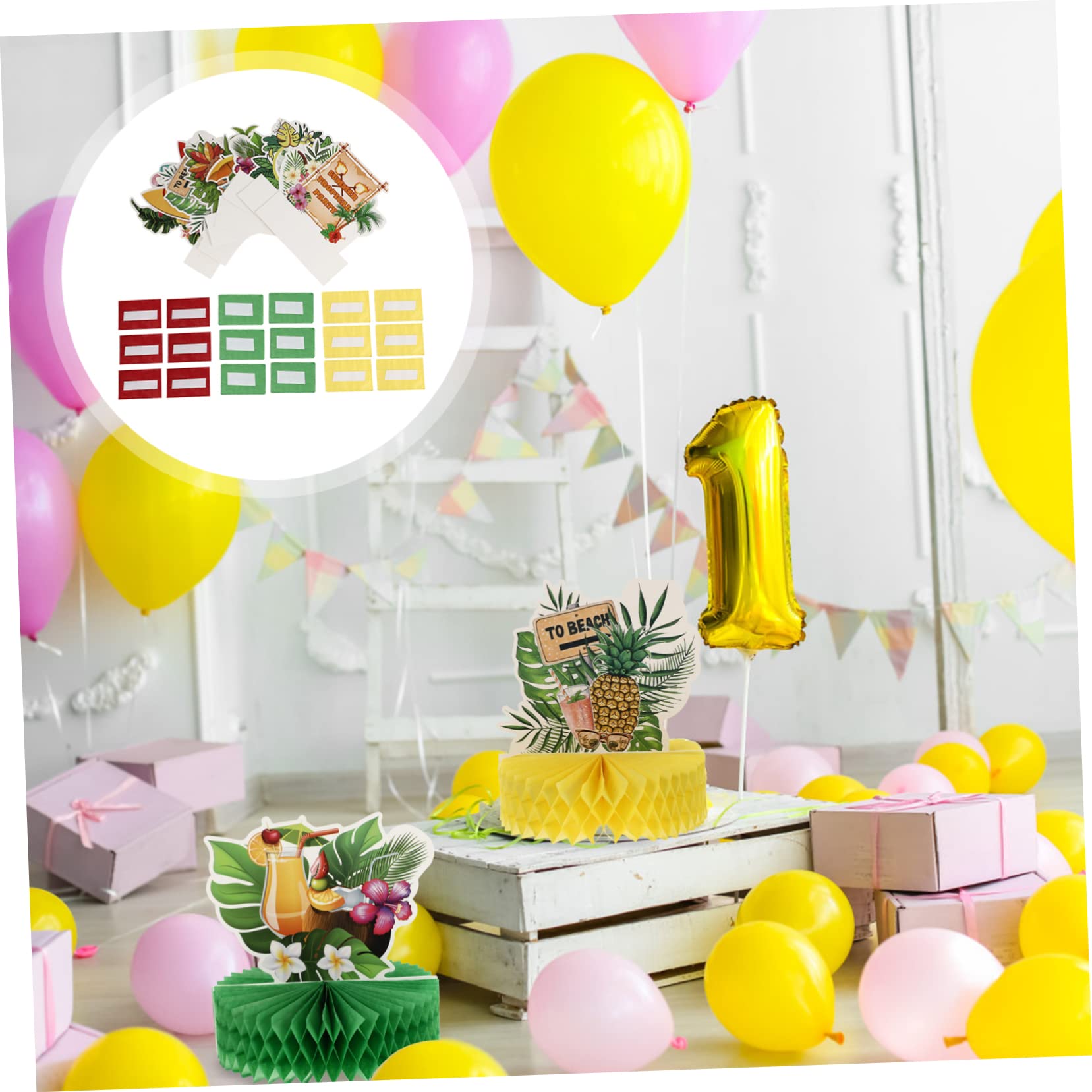 TOYANDONA 18pezzi Decorazioni Hawaii Adornamenti e Hawaiane Adatti per Compleanni e Tematici