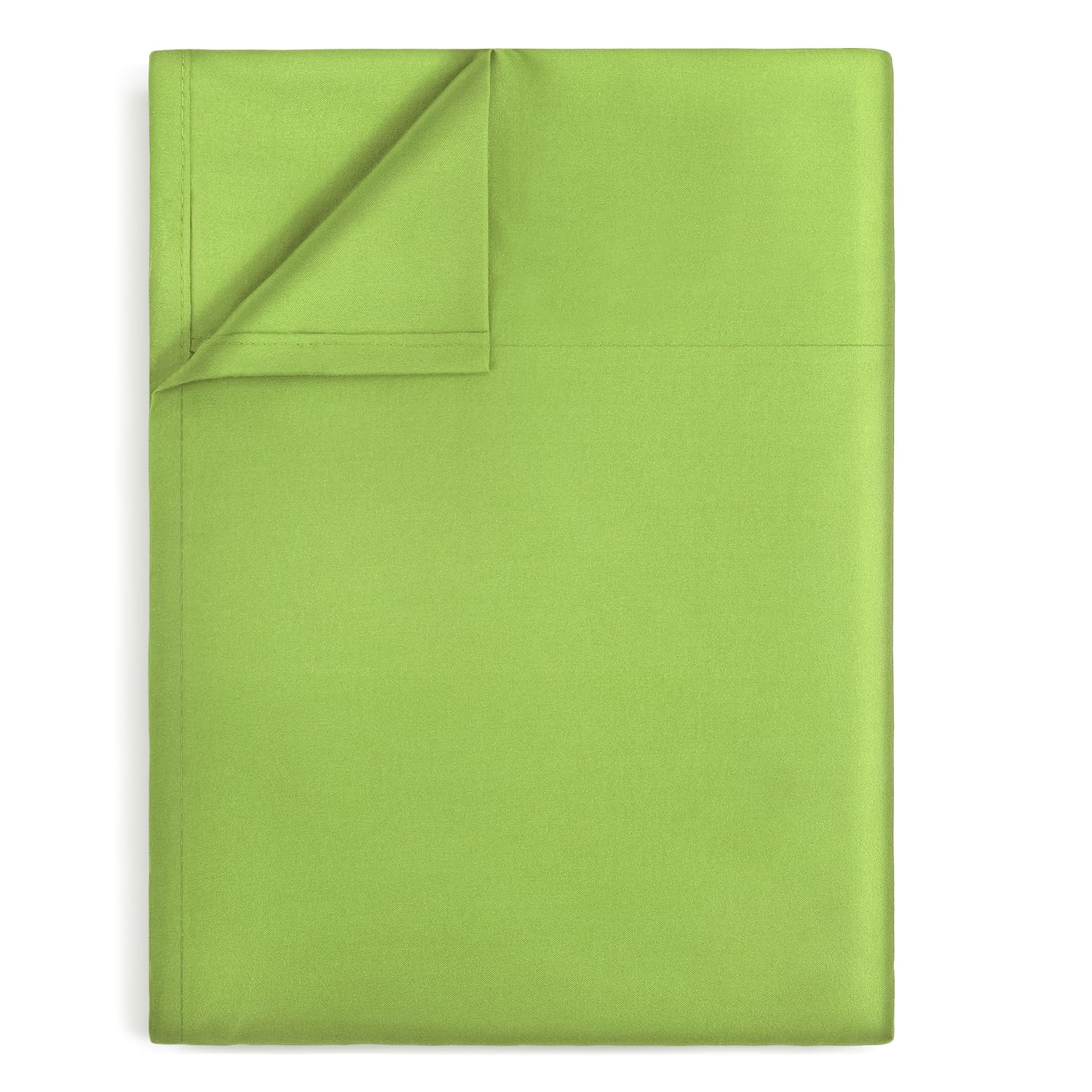 Lirex Flat Sheet, Twin Size Extra Soft Brushed Microfiber 1800 Microfiber Flat Sheet, Machine Washable Wrinkle Free Breathable (Bean Green, Twin)