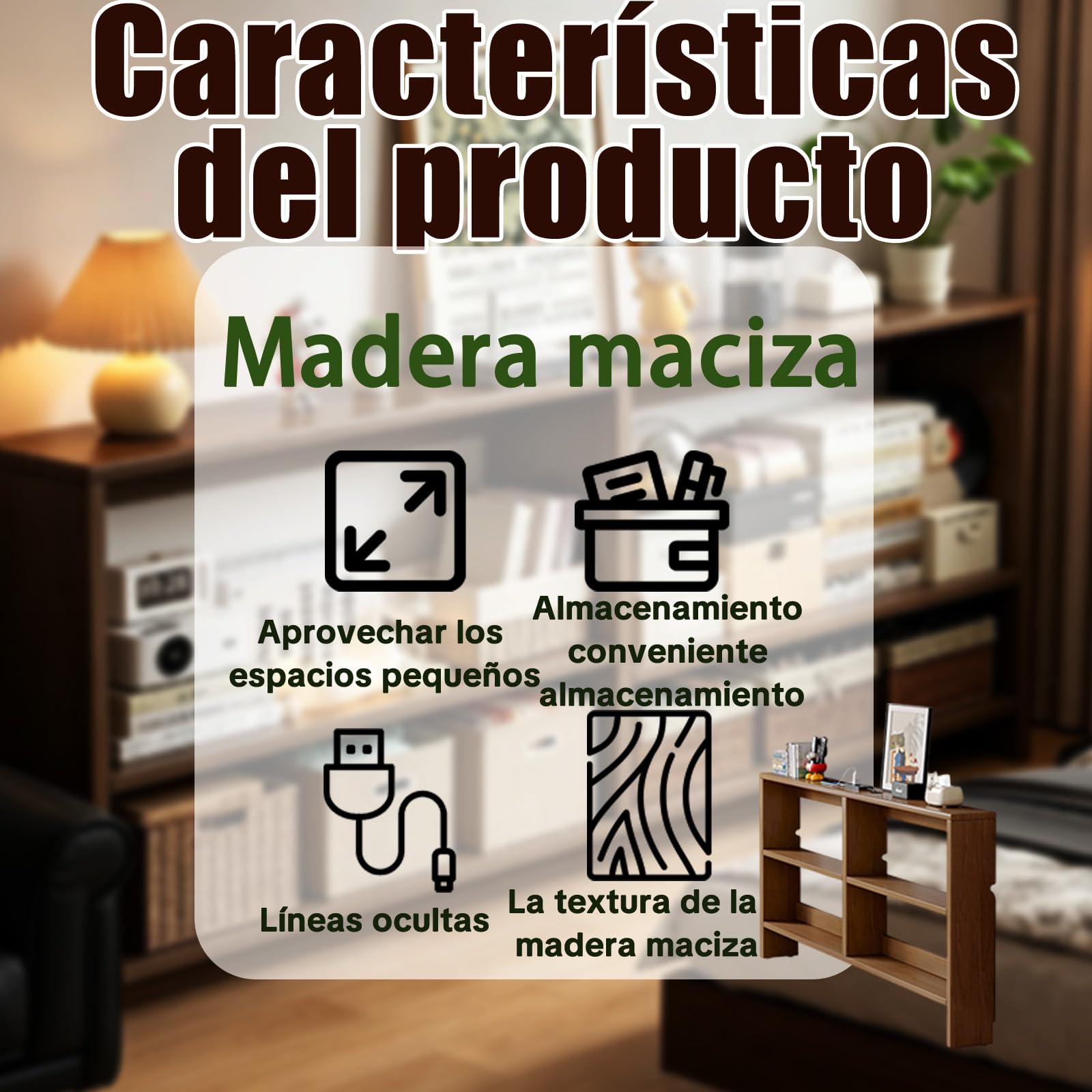 estantes de Doble Capa,Mesa de Entrada Recibidor Pequeña,Mueble detras Sofa Decoraciones estrechas,Ideal para Espacios pequeños para Salón Pasillo Recibidor （Blanco-120×15×86）