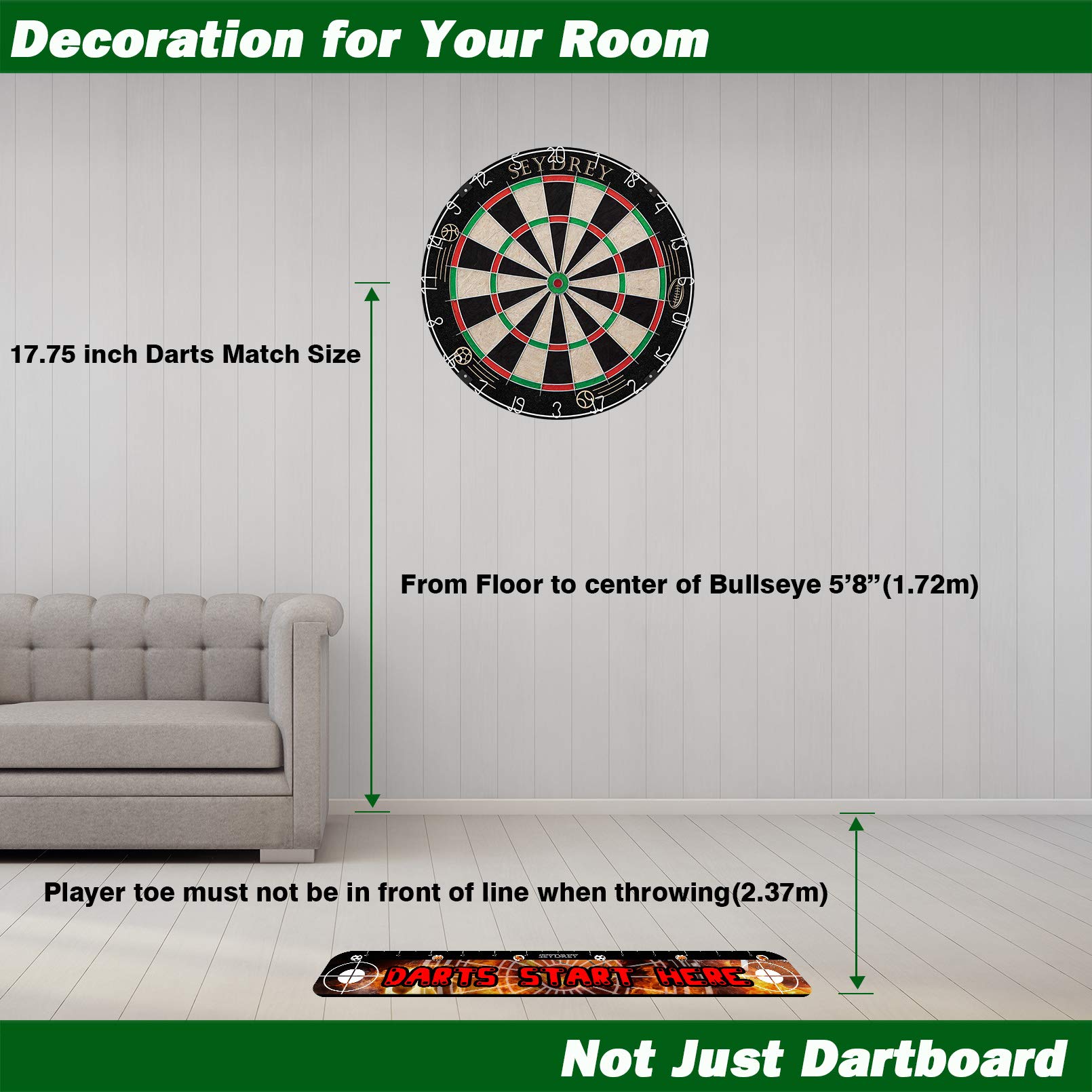 Dart Board, Dartboard Set Dart Boards for Adult Dart Set Sisal Steel
