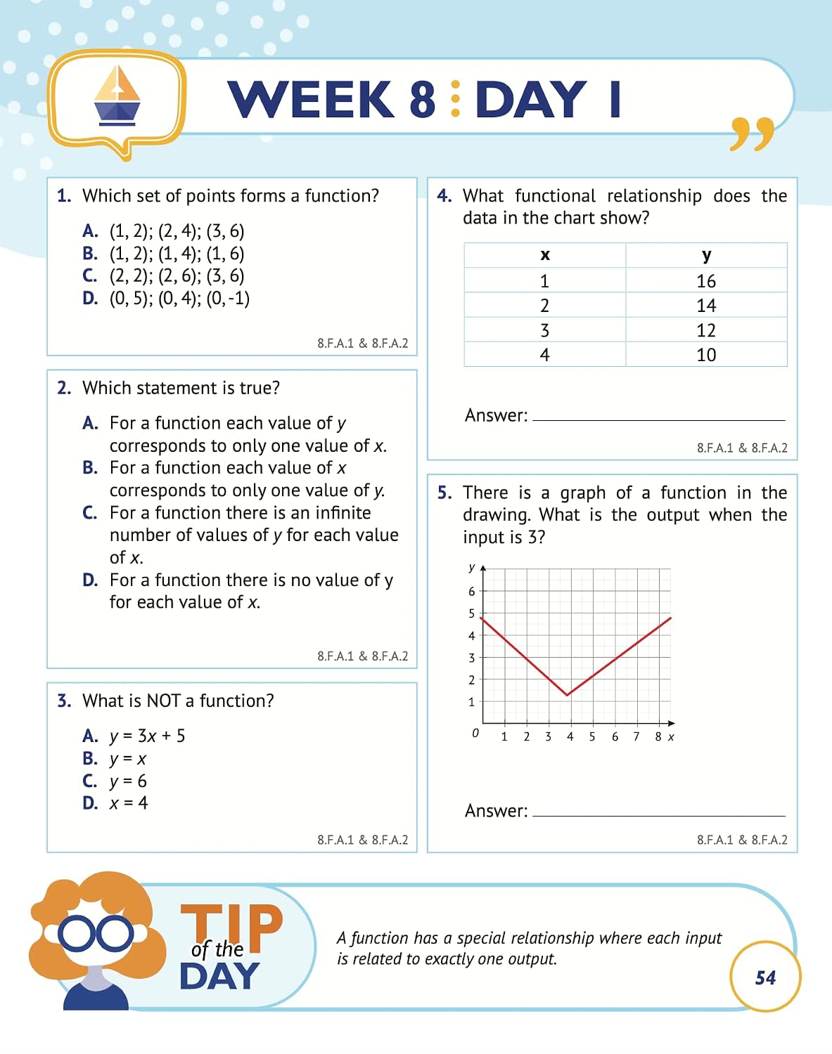8th Grade Common Core Math: Daily Practice Workbook | 1000+ Practice Questions and Video Explanations | Argo Brothers (Next Generation Learning Standards Aligned (NGSS))